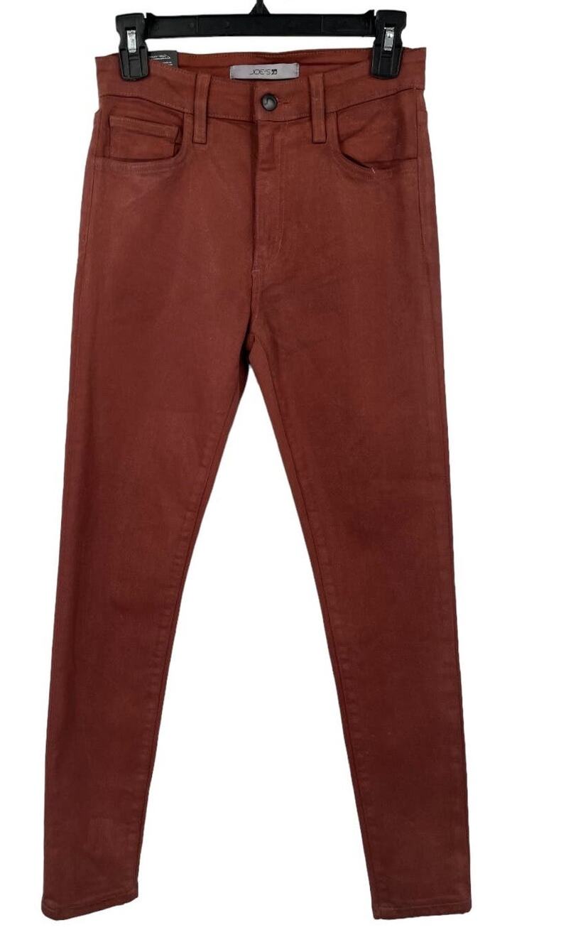 Joe's Jeans coated high rise skinny ankle brown size 26